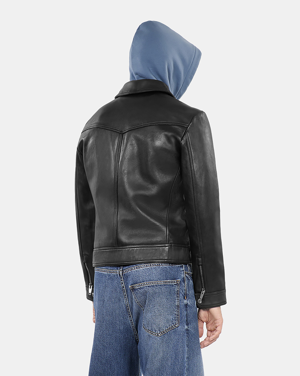 Black leather jacket