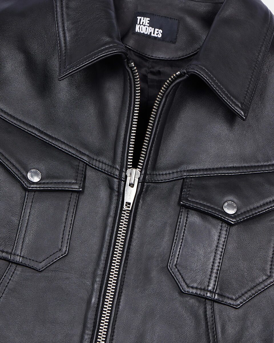Black leather jacket