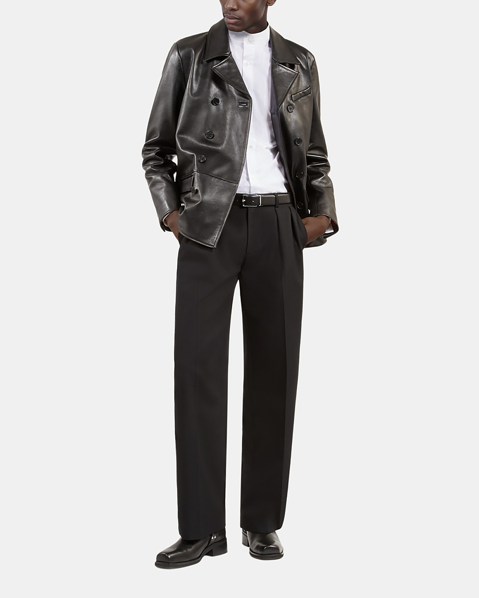 Black leather jacket