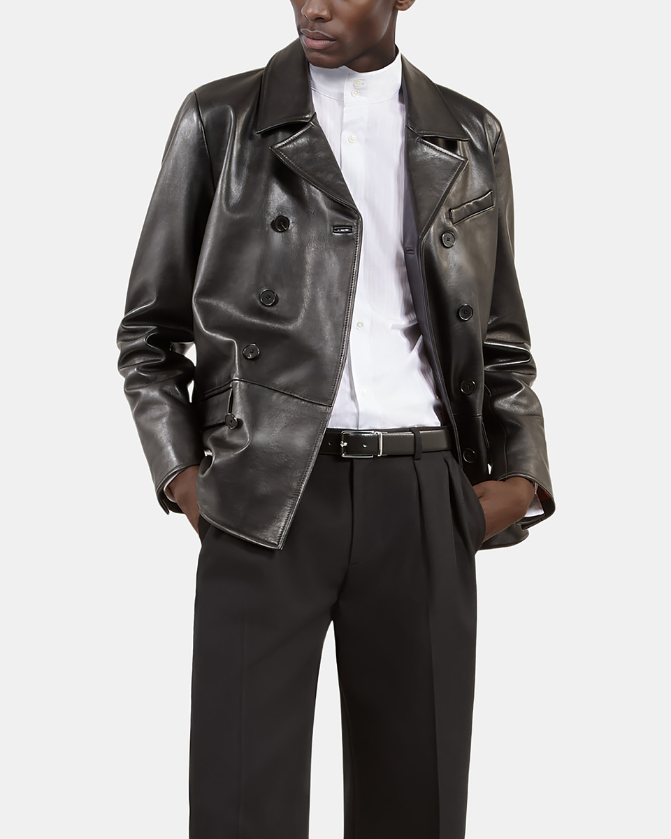 Black leather jacket