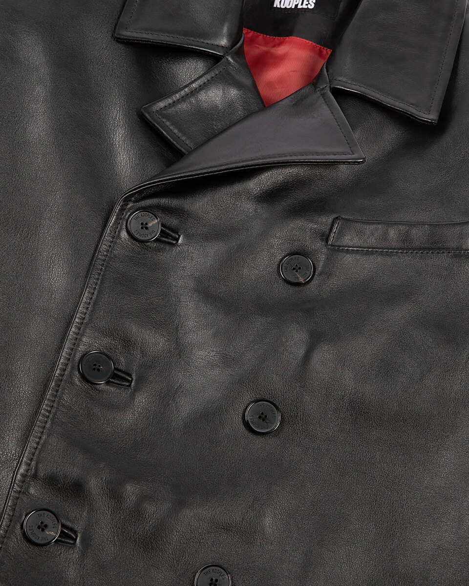 Black leather jacket