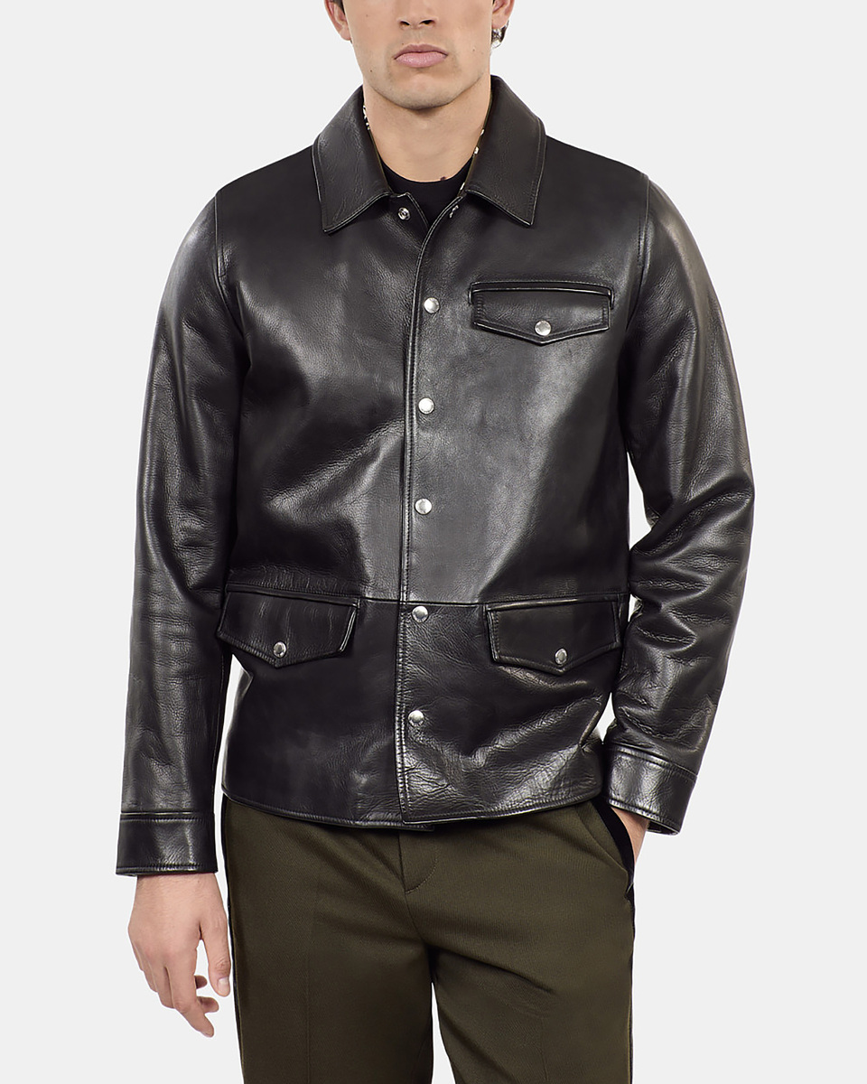 Black leather jacket
