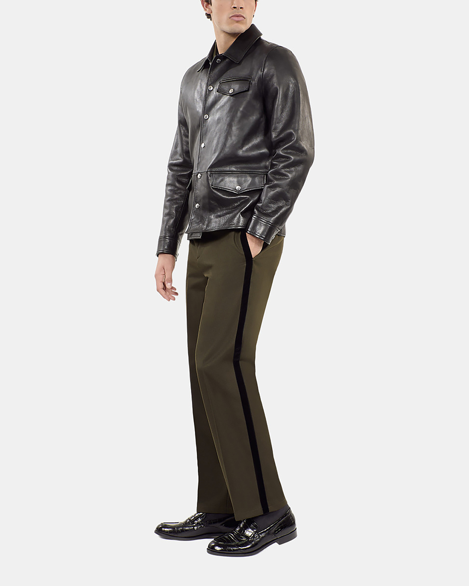 Black leather jacket