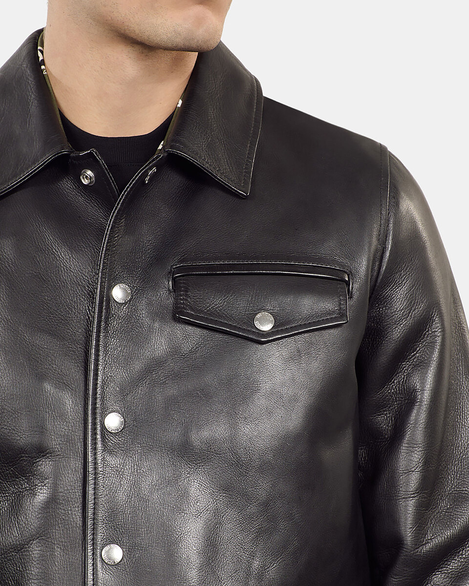 Black leather jacket