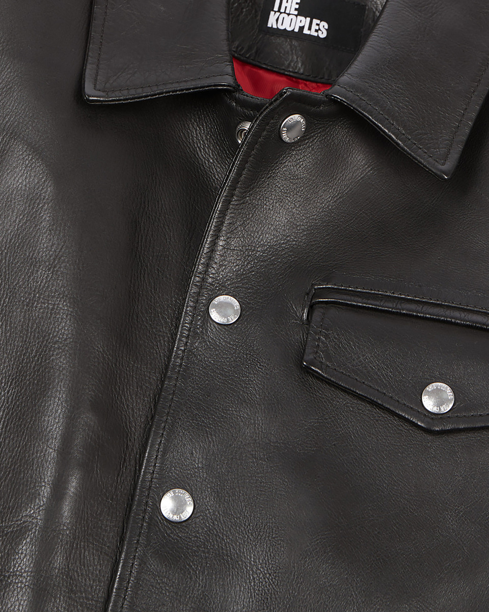 Black leather jacket