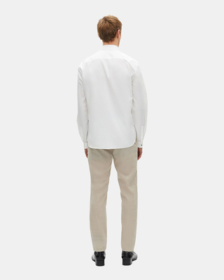 White formal shirt with officer collar