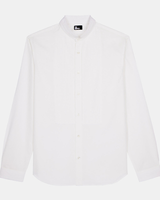 White formal shirt with officer collar