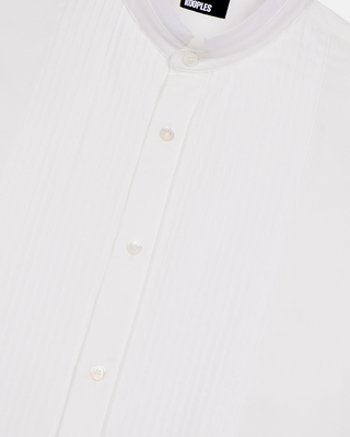 White formal shirt with officer collar