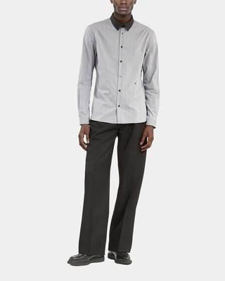 Black micro-checkered shirt