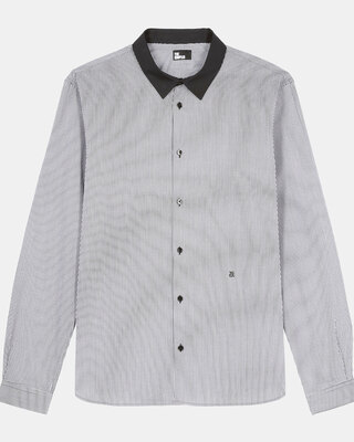 Black micro-checkered shirt