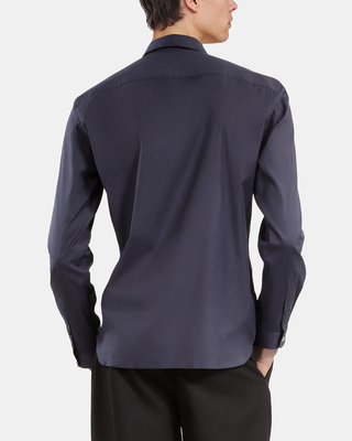 Navy blue poplin shirt