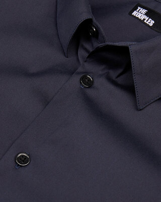 Navy blue poplin shirt