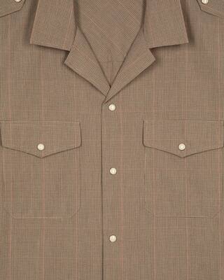 Beige micro check shirt