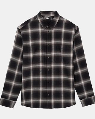Black plaid shirt
