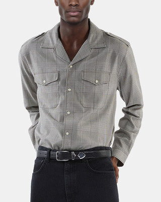 Black and white Prince of Wales shirt