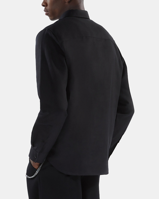Black polo shirt