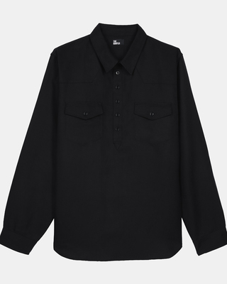 Black polo shirt
