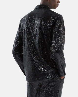 Black sequined shirt