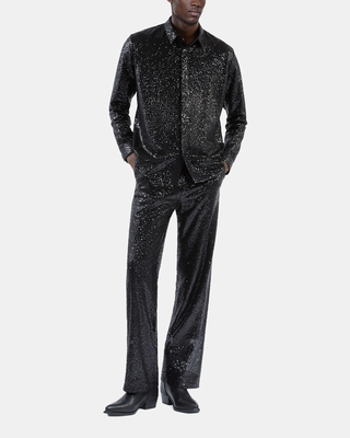 Black sequined shirt