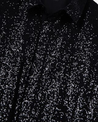 Black sequined shirt