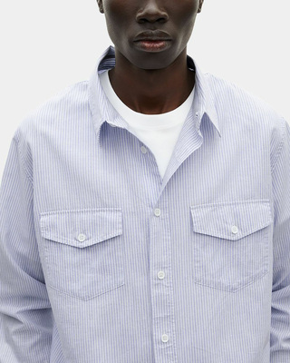 Blue striped shirt