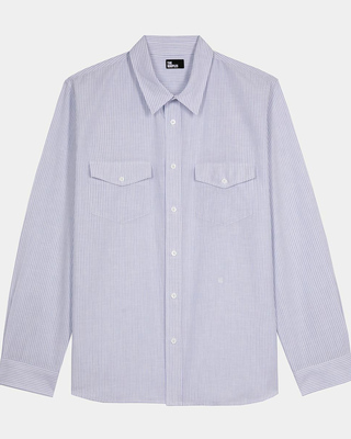 Blue striped shirt
