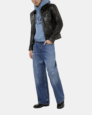 Black leather jacket