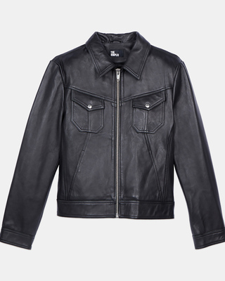 Black leather jacket