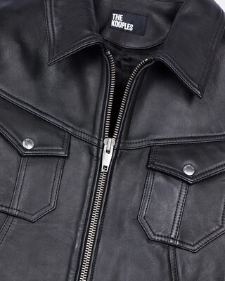 Black leather jacket