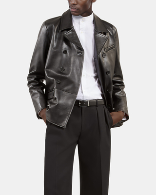 Black leather jacket