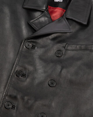 Black leather jacket