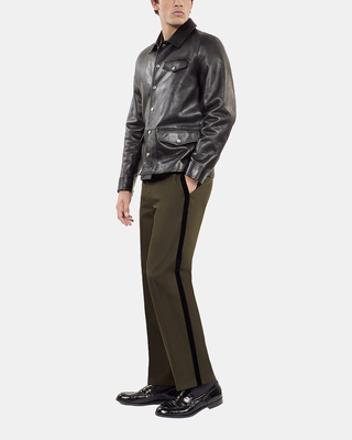 Black leather jacket