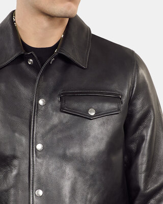 Black leather jacket