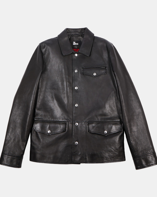 Black leather jacket