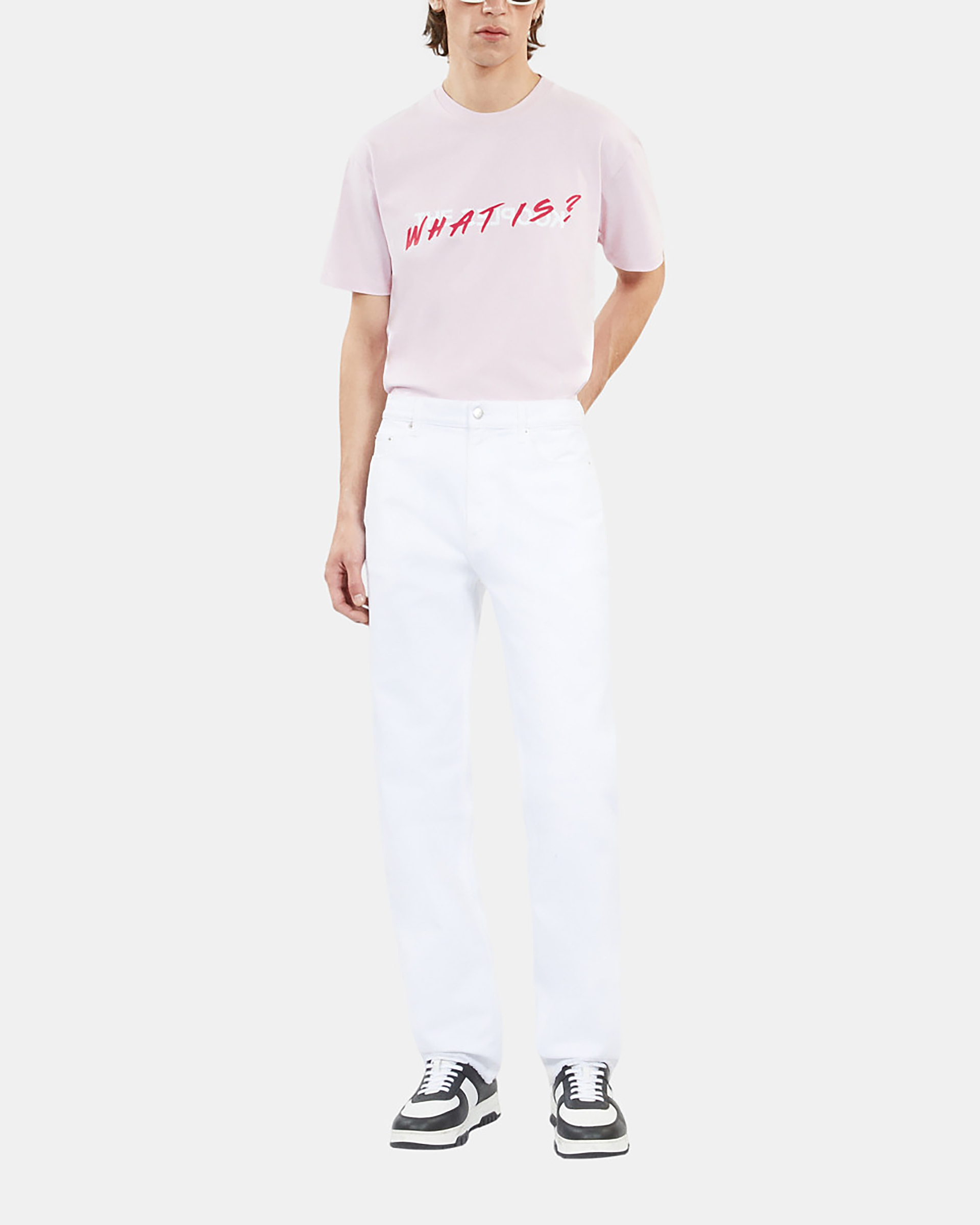 Straight white jeans