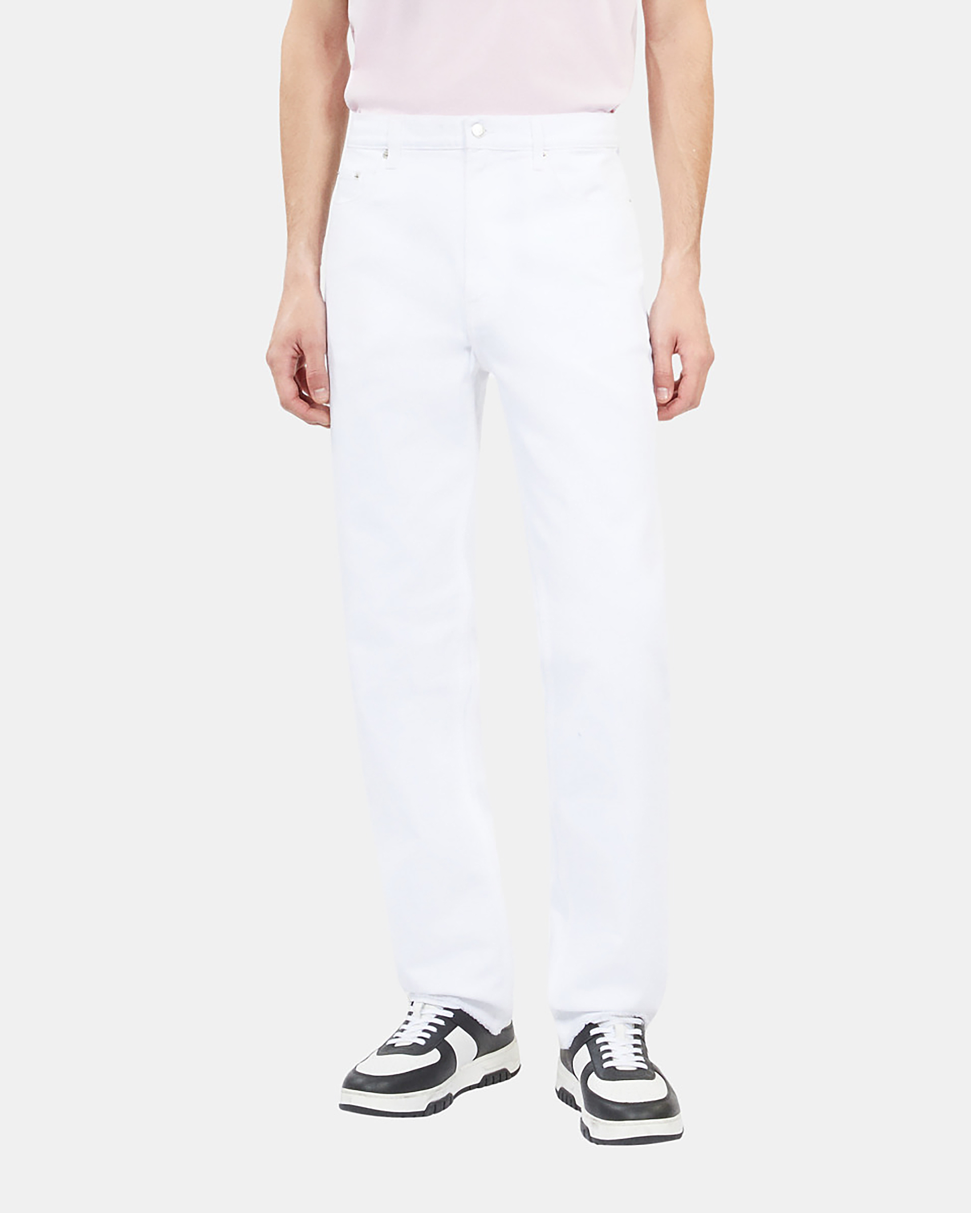 Straight white jeans