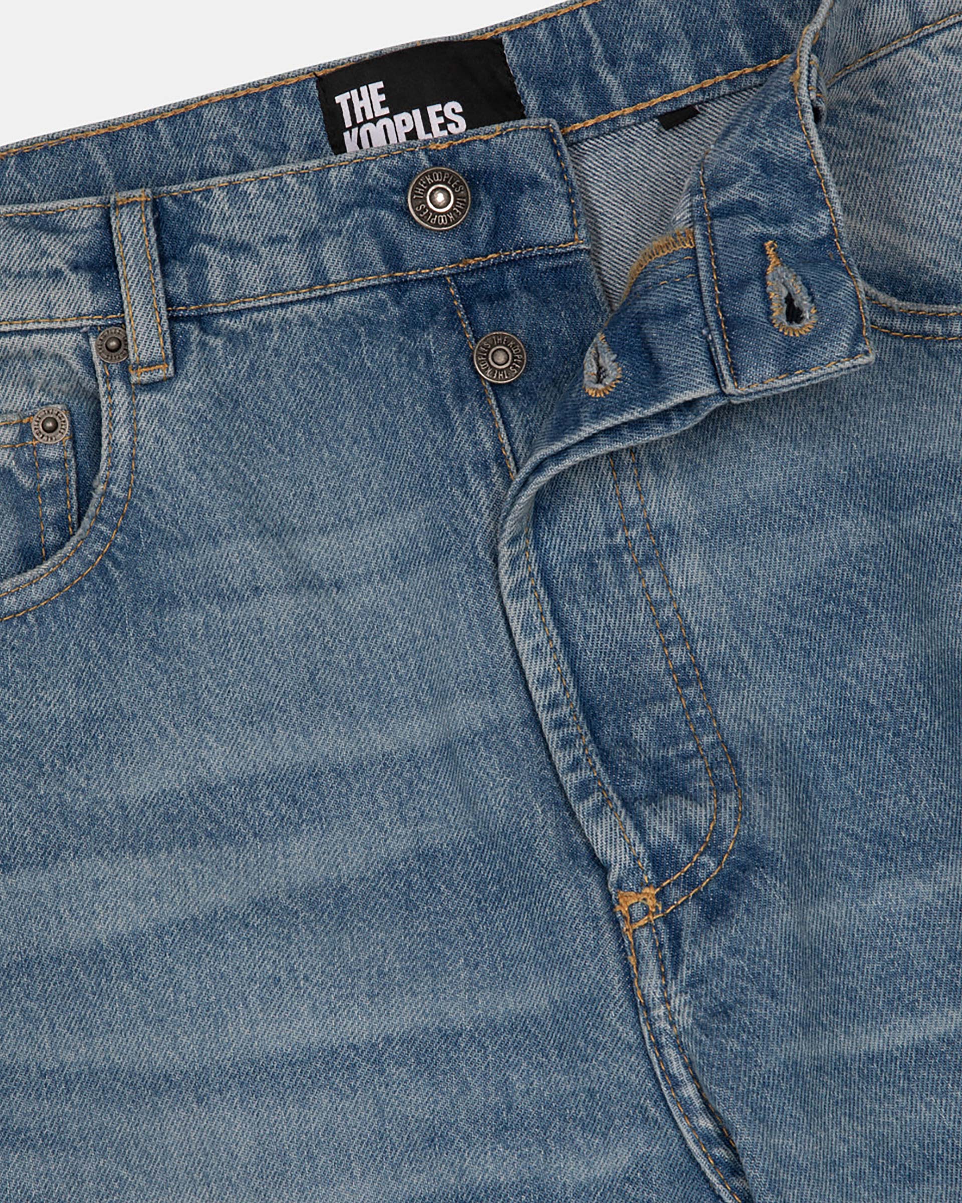 Straight blue jeans