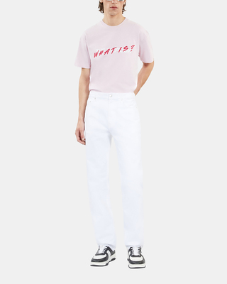 Straight white jeans