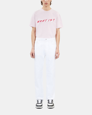 Straight white jeans