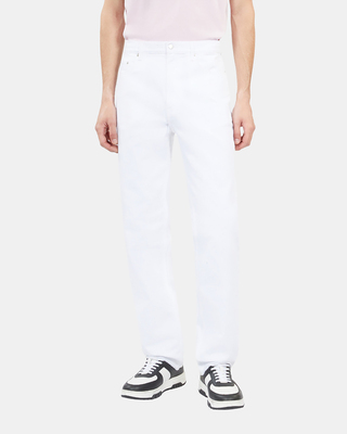 Straight white jeans