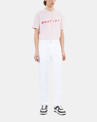 Straight white jeans