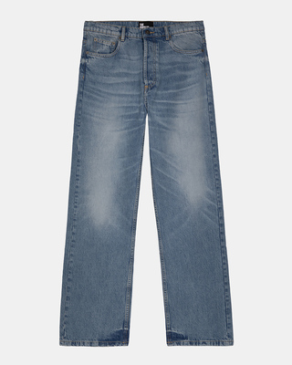 Straight blue jeans
