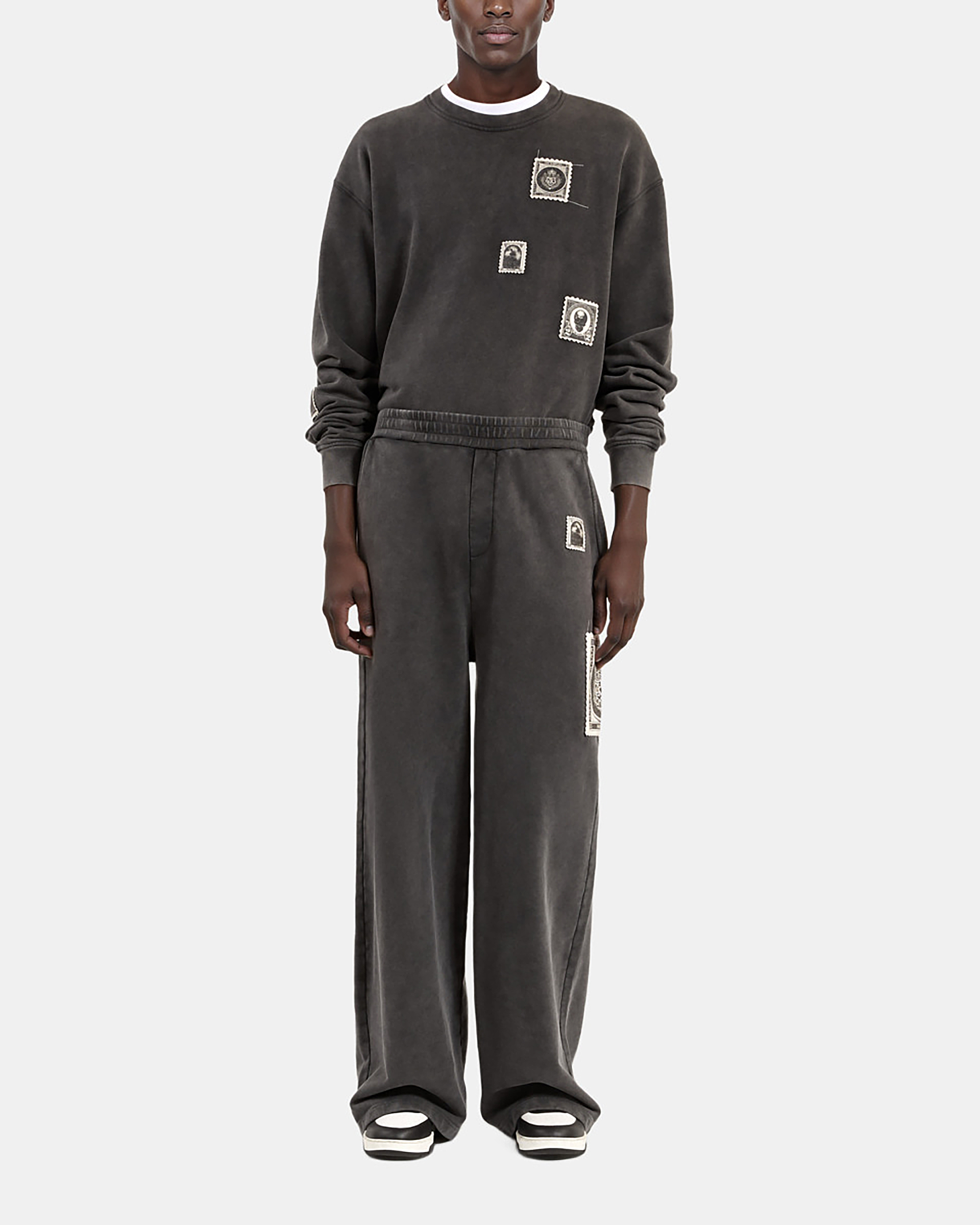 Straight jogging bottoms with black patches