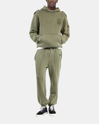Jogging suit with khaki crest