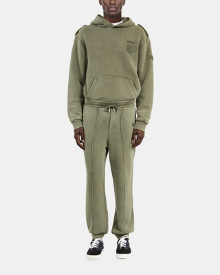 Jogging suit with khaki crest