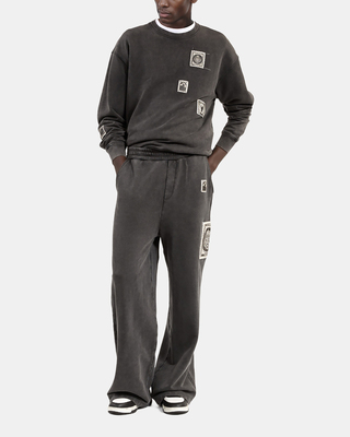 Straight jogging bottoms with black patches