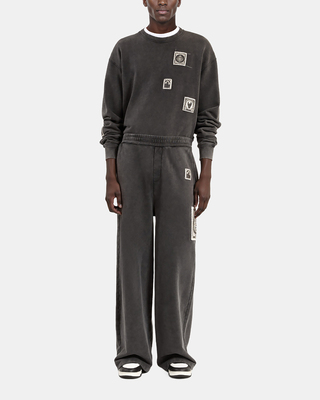 Straight jogging bottoms with black patches