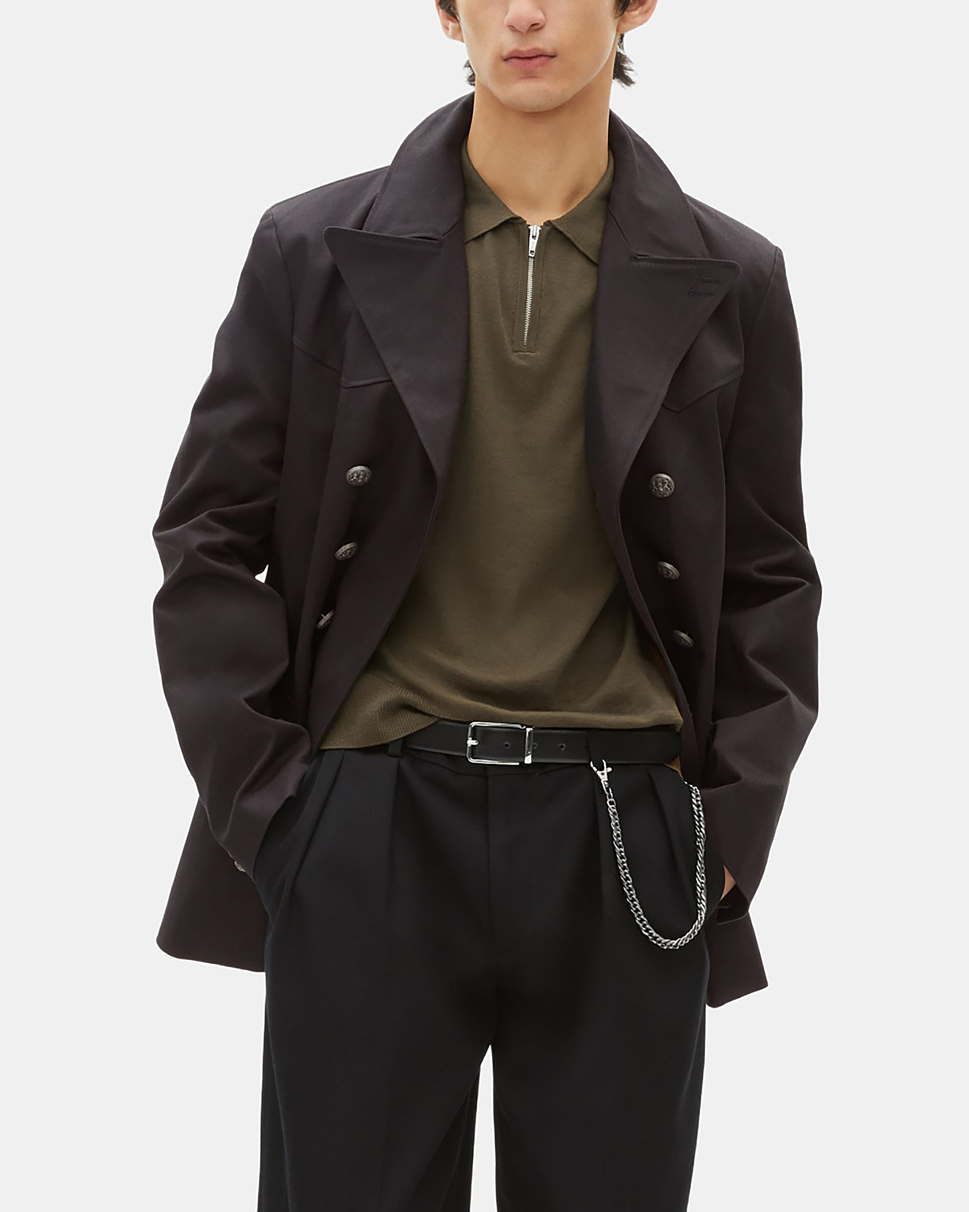 Grey cotton coat