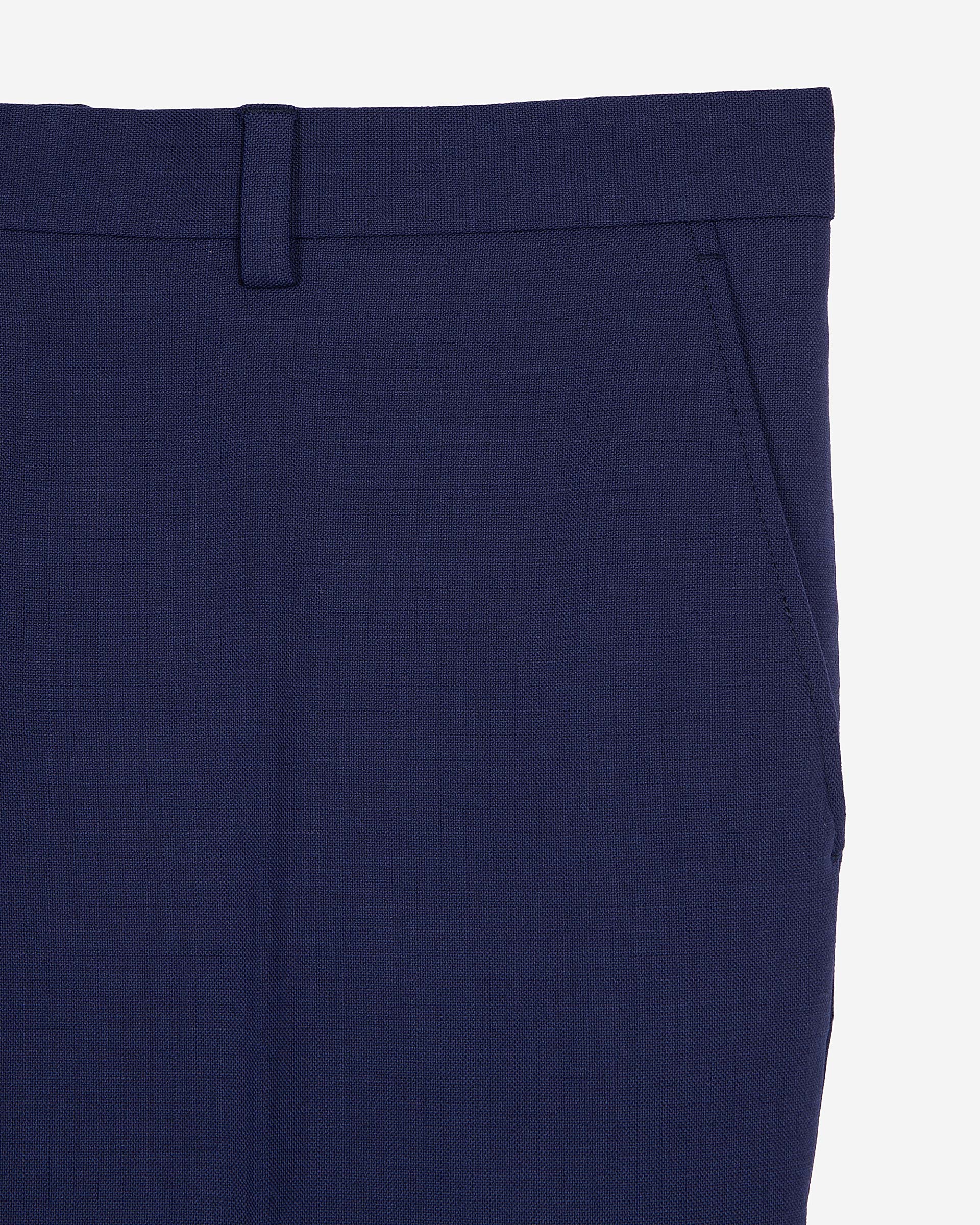 Bright blue wool suit trousers