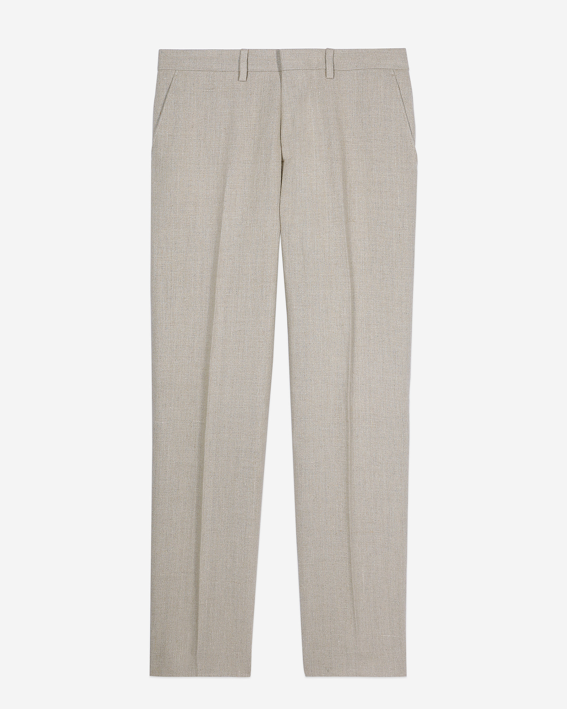 Beige linen suit trousers